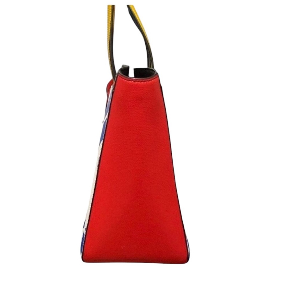 Henri Bendel Rare Blue Leaf Yellow Handles Red Bottom Tote Bundle - Picture 8 of 16